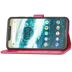 Acheter Wewoo Housse Coque Pour Motorola One Power (P30 Note) Etui à rabat horizontal Fleurs G7 Pressed Flowers avec boucle magnétique et support logements pour cartes porte-monnaie (Rose)