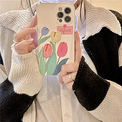 GUPBOO Étui pour iPhoneXsMax coque de téléphone brodée tulip girl style coréen