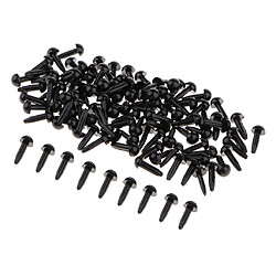 Yeux en plastique noirs pour animaux en peluche jouets bricolage artisanat fournitures 3.5mm 100pcs