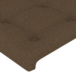 Acheter Maison Chic Lot de 2 Têtes de lit design pour chambre - Décoration de lit Marron Foncé 80x5x78/88 cm Tissu -MN96316