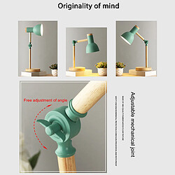 Lampe De Table De Lecture Multi-articulée à LED En Bois élégant, Lampe De Travail, Vert Flexible 5W pas cher