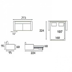 Acheter Inside 75 Canapé lit 3-4 places MASTER convertible EXPRESS 160 cm microfibre marron, MATELAS 18 CM INCLUS.