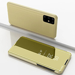 Wewoo Housse Coque Pour Galaxy S11 plaqué miroir étui en cuir à rabat horizontal avec support or