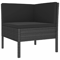 Avis Maison Chic Salon de jardin 6 pcs + coussins - Mobilier/Meubles de jardin - Table et chaises d'extérieur Résine tressée Noir -MN57995