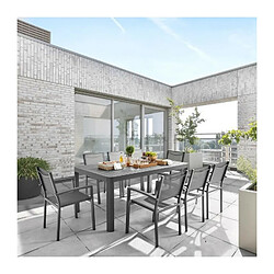 Table de jardin extensible sur 1 cote - Aluminium - 180/240 x 100 x 76 cm pas cher