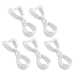 5pcs 925 argent sterling pince clip fermoir bails pour fabrication de bijoux petit