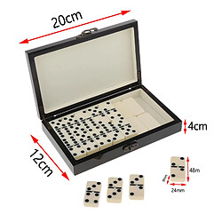 Avis Prime Domino Ensemble avec En Bois Carry Case, Professionnel Voyage Tournoi Domino Ensemble avec des Points Noirs