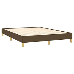 Avis vidaXL Cadre de lit sans matelas marron foncé 160x200 cm tissu