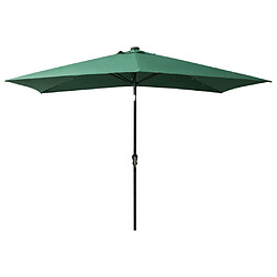 Helloshop26 Parasol avec led et mât en acier vert 2 x 3 m 02_0008073