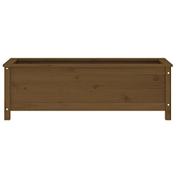 Avis vidaXL Lit surélevé de jardin brun miel 119,5x40x39 cm bois pin massif