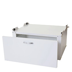 Decoshop26 Meuble bas pour machine à laver avec tiroir 33 x 61 x 62 cm blanc 04_0007837