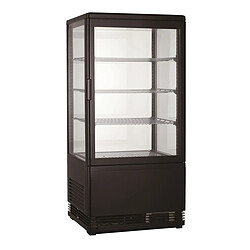 Vitrine Réfrigérée 4 Faces Vitrées Noire - 68 L - Combisteel