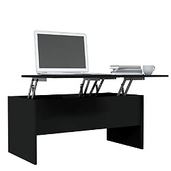 Acheter Maison Chic Tabls basse,Table Console pour salon Noir 102x50,5x46,5 cm Bois d'ingénierie -MN57015