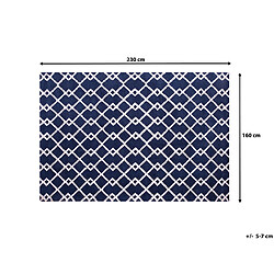 Beliani Tapis rectangulaire bleu 160 x 230 cm SERRES