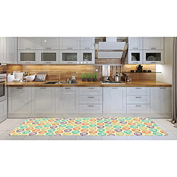 Alter Chemin de cuisine, 100% Made in Italy, Tapis résistant aux taches avec impression numérique, Tapis antidérapant et lavable, Modèle Hurguada, cm 280x52