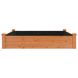 Acheter Maison Chic Jardinière,Lit surélevé de jardin - Bac à fleurs - pot de fleur doublure 120x120x25 cm bois massif sapin -GKD88340