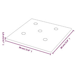 vidaXL Panneaux muraux 12 pcs Cappuccino 30x30 cm Similicuir 1,08 m² pas cher