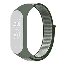 Bracelet en nylon réglable pour votre Xiaomi Mi Band 3/4/5/6/7 - Vert olive foncé