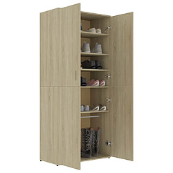 Acheter vidaXL Armoire à chaussures Chêne sonoma 80x39x178cm Bois d'ingénierie