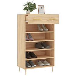 Acheter Maison Chic Armoire à Chaussures,Meuble de Rangement à Chaussures chêne sonoma 60x35x105cm bois d'ingénierie -MN58117