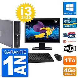 PC HP Compaq Pro 6300 SFF Ecran 19" i3-2120 RAM 4Go Disque 1To Windows 10 Wifi - Occasion