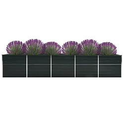 vidaXL Lit surélevé de jardin Acier galvanisé 400x80x45 cm Anthracite