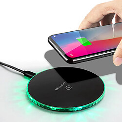 Avis Chargeur Rapide Sans Fil 15w Qi Charging Pad QC 3.0 Pour Samsung Noir