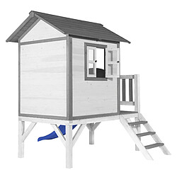 Acheter AXI Maison Enfant Beach Lodge XL en BLANC avec Toboggan Bleu | Maison de Jeux en Bois FFC pour Les Enfants | Maisonnette / Cabane en Bois