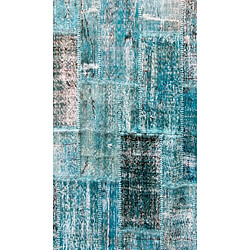 HOMEMANIA Tapis Imprimé Blue Lines 1 - Résumé - Décoration de Maison - antidérapants - Pour Salon, séjour, chambre à coucher - Multicolore en Polyester, Coton, 60 x 100 cm