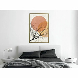 Paris Prix Affiche Murale Encadrée Gloomy Tree 40 x 60 cm Or