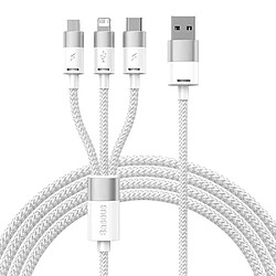 Câble USB-A Baseus Starspeed pour USB-C | Micro-USB | Foudre 1,2M Blanc