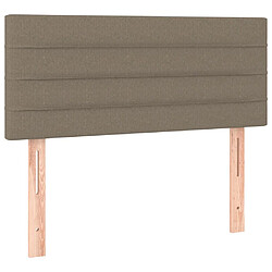 vidaXL Tête de lit Taupe 100x5x78/88 cm Tissu