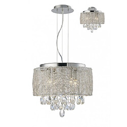 Luminaire Center Suspension Adeline Chrome poli 4 ampoules 34cm