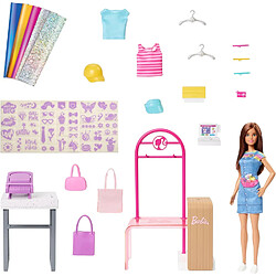 Mattel BARBIE - POUPEE ET BOUTIQUE CREATION pas cher