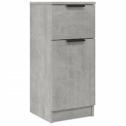 Maison Chic Commode Buffet - Meuble de rangement Gris béton 30x30x70 cm Bois d'ingénierie -GKD71536