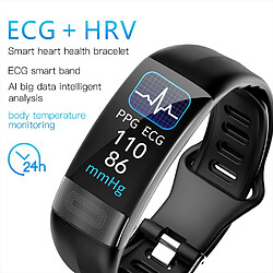 Acheter Universal Bracelet intelligent surveillance de la température corporelle bracelet intelligent ECG PPG montre intelligente bracelet fréquence cardiaque pression artérielle | montre intelligente (noir)