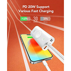 Acheter SANAG Batterie Externe Pour Iphone Et Apple Watch, Batterie Portable 10000Mah Charge Rapide 20W Pd 3.0& Qc 3.0, Power Bank Compatible Avec Iphone, Ipad, Apple Watch, Autres Usb C Téléphones - Blanc