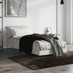 vidaXL Cadre de lit sans matelas gris béton 75x190 cm