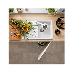 Avis Blanco Evier granit 1 bac LEGRA 78 x 50 cm blanc