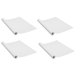 vidaXL Films autoadhésifs pour portes 4 pcs Bois blanc 210x90 cm PVC