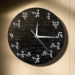 Acheter Moderne Unique 9's Formules Mathématiques Horloge Murale 12 "Équations Mathématiques Classe D'arts Décor Cadeaux, design minimaliste fait une maison