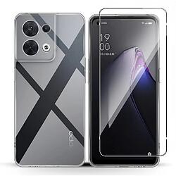 Coque Silicone Transparente + Vitre Protection Ecran Pour Oppo Reno 8 5G Little Boutik®