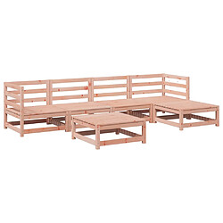 vidaXL Salon de jardin 6 pcs bois massif sapin de douglas