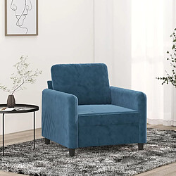 Maison Chic Fauteuil Relax pour salon | Fauteuil Bleu 60 cm Velours -GKD68850