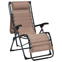 Acheter vidaXL Chaises pliables de terrasse lot de 2 Textilène Taupe