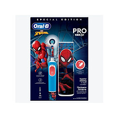 Brosse à dents électrique - KIDS-SPIDERMAN - BRAUN Type de produit : BROSSE A DENTS ELECTRIQUE - Brosse a dents électrique - ORAL-B - Kids 1 manche Marvel Spider-Man - 1 brossette - 1 étui de voyage - 3 ans et +