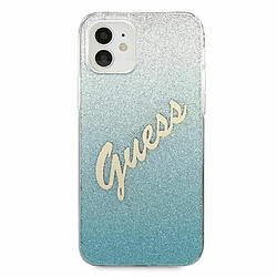 Avis Guess Maroquinerie Guess GUHCP12SPCUGLSBL Coque de Protection pour iPhone 12 Mini 5,4`` Bleu à Paillettes