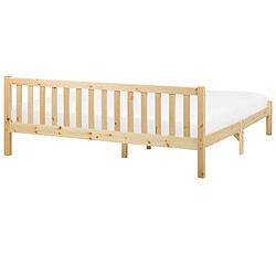 Acheter Beliani Lit double en bois de pin clair 180 x 200 cm FLORAC