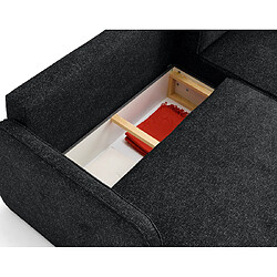 Lisa Design Apolline - canapé d'angle réversible 4 places convertible avec coffres en tissu moucheté pas cher