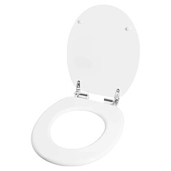 CORNAT Siège de toilette avec fermeture en douceur MOLINOS MDF blanc